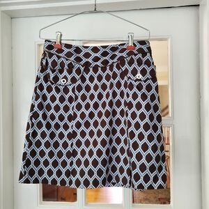 Fairway And Greene Skort Size 2 Brown Geometric Pattern Women's Golf